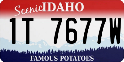 ID license plate 1T7677W