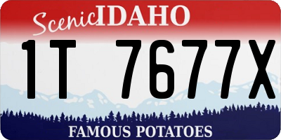 ID license plate 1T7677X