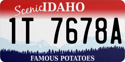 ID license plate 1T7678A