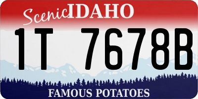 ID license plate 1T7678B