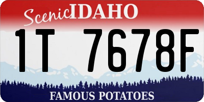 ID license plate 1T7678F