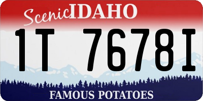 ID license plate 1T7678I