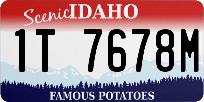 ID license plate 1T7678M