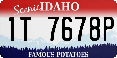 ID license plate 1T7678P