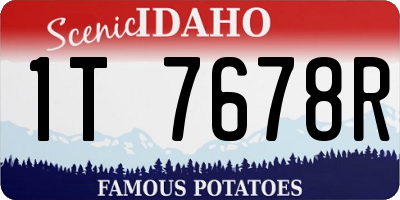 ID license plate 1T7678R