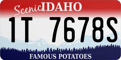 ID license plate 1T7678S