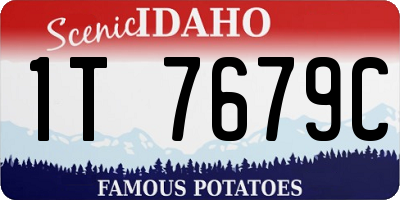 ID license plate 1T7679C