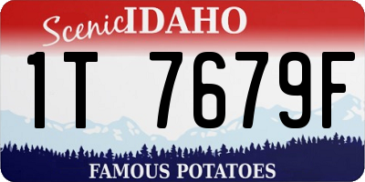 ID license plate 1T7679F