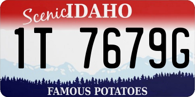 ID license plate 1T7679G