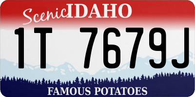 ID license plate 1T7679J