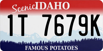 ID license plate 1T7679K