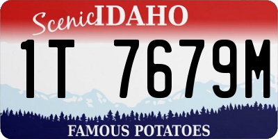 ID license plate 1T7679M