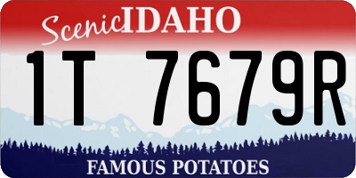 ID license plate 1T7679R