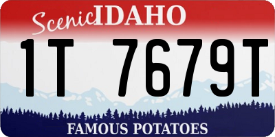 ID license plate 1T7679T