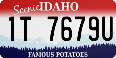 ID license plate 1T7679U