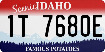ID license plate 1T7680E