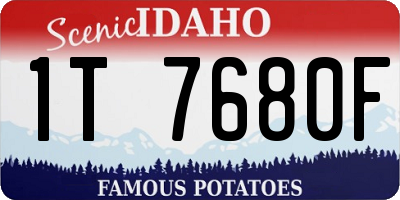 ID license plate 1T7680F