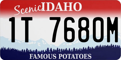 ID license plate 1T7680M