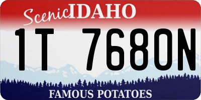 ID license plate 1T7680N