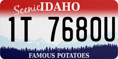 ID license plate 1T7680U