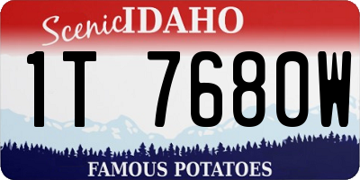 ID license plate 1T7680W