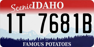 ID license plate 1T7681B