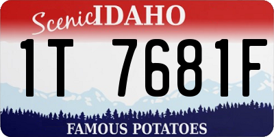 ID license plate 1T7681F