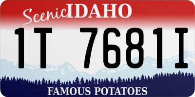 ID license plate 1T7681I