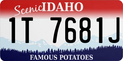 ID license plate 1T7681J