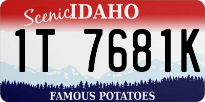 ID license plate 1T7681K