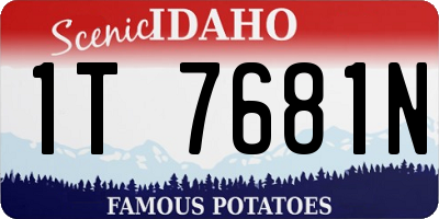 ID license plate 1T7681N