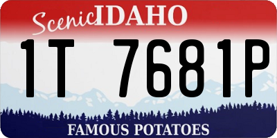 ID license plate 1T7681P