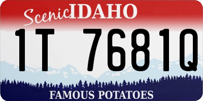 ID license plate 1T7681Q
