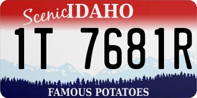 ID license plate 1T7681R