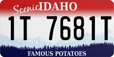 ID license plate 1T7681T