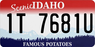 ID license plate 1T7681U