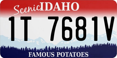 ID license plate 1T7681V
