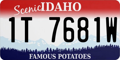 ID license plate 1T7681W