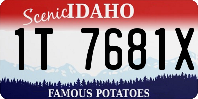 ID license plate 1T7681X