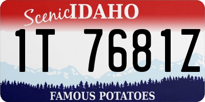 ID license plate 1T7681Z