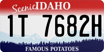 ID license plate 1T7682H