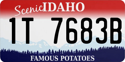 ID license plate 1T7683B