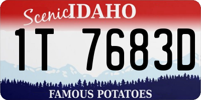 ID license plate 1T7683D