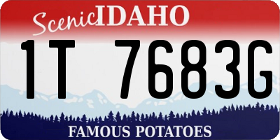 ID license plate 1T7683G