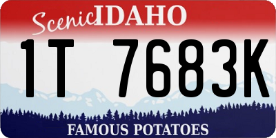 ID license plate 1T7683K