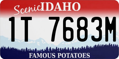 ID license plate 1T7683M