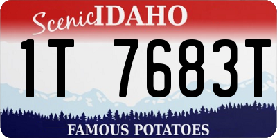 ID license plate 1T7683T