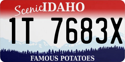 ID license plate 1T7683X