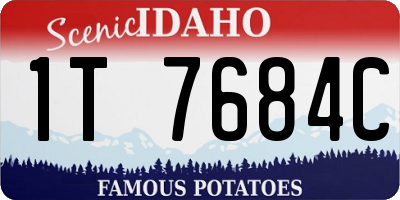 ID license plate 1T7684C