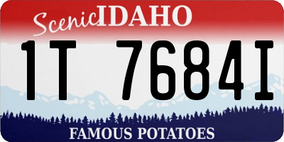 ID license plate 1T7684I